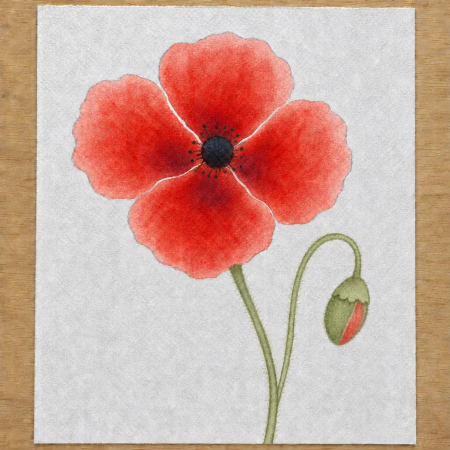 Mohnblume, Schritt 5 von 5