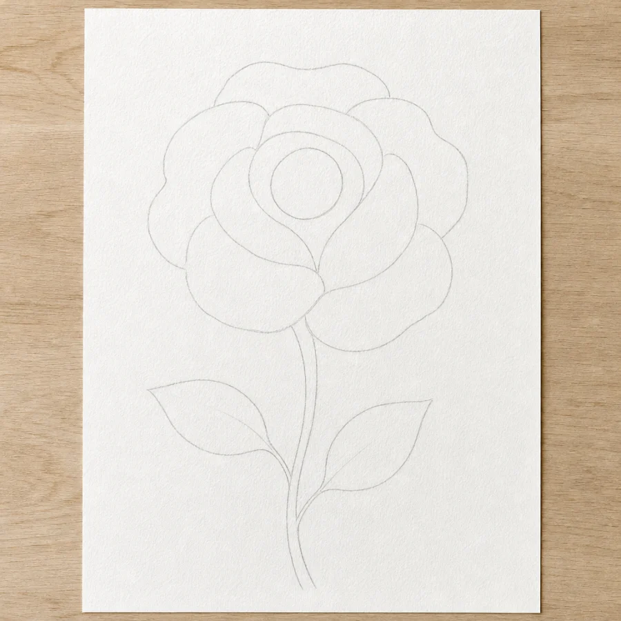 Einfache Rose, Schritt 1 von 5