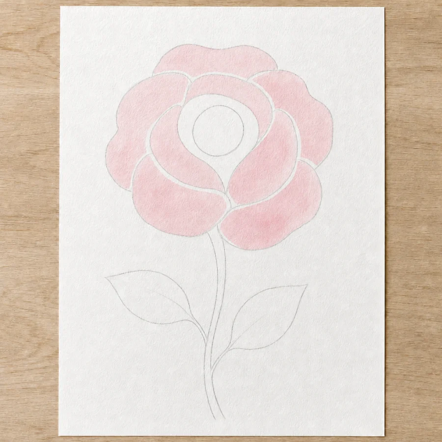 Einfache Rose, Schritt 2 von 5