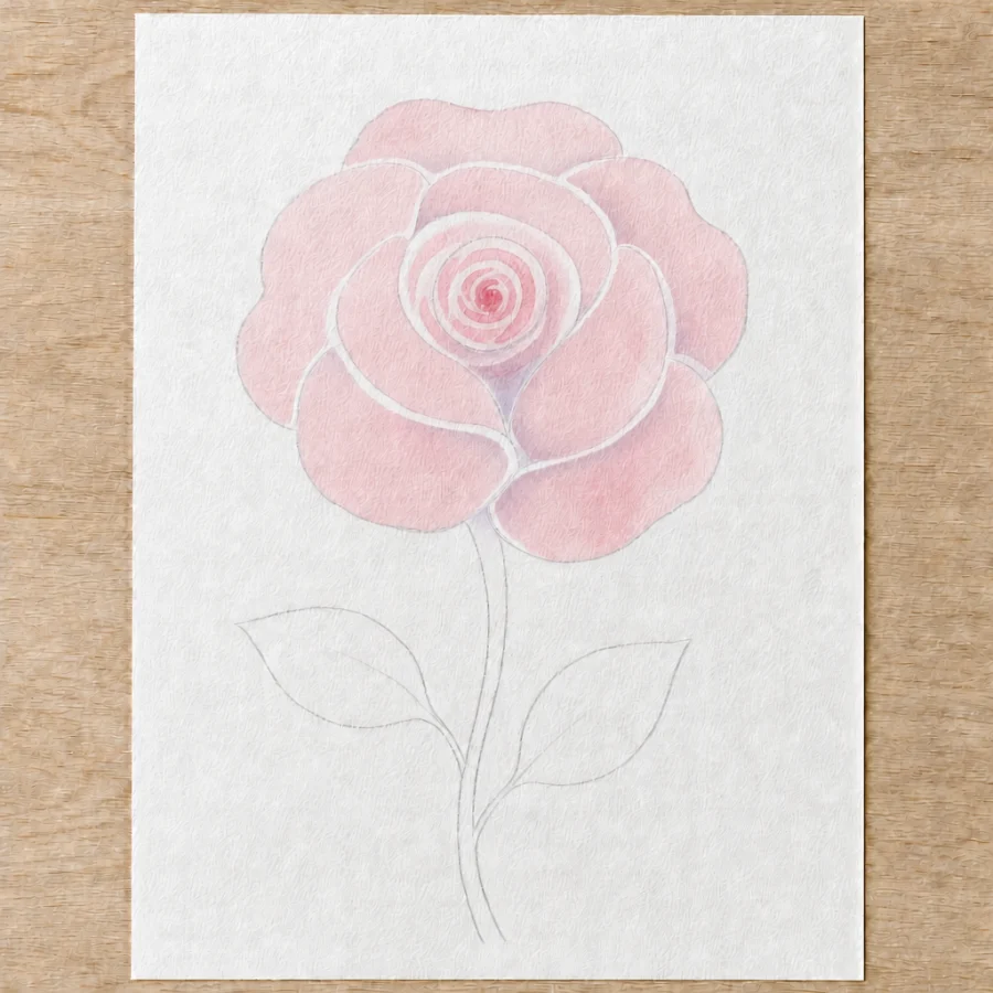 Einfache Rose, Schritt 4 von 5