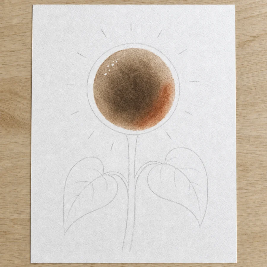 Sonnenblume, Schritt 2 von 5