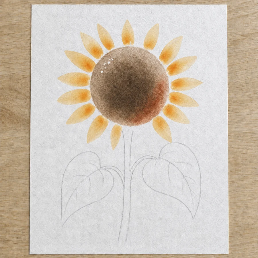 Sonnenblume, Schritt 4 von 5