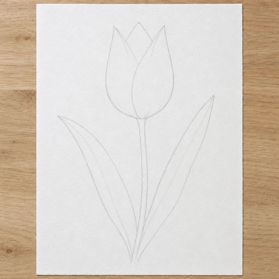 Einfache Tulpe, Schritt 1 von 5
