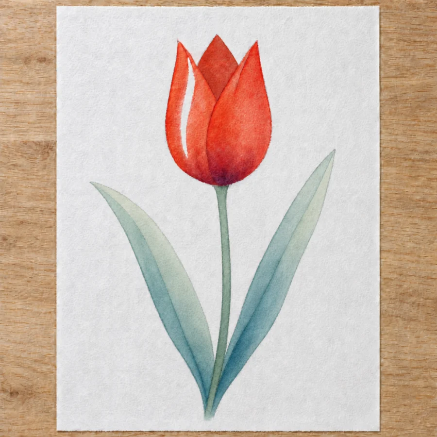 Einfache Tulpe, Schritt 5 von 5