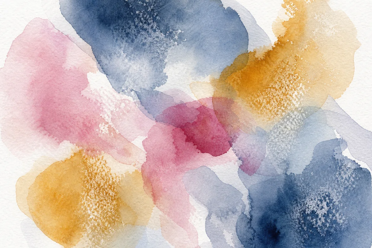 Abstraktes Aquarell aus fließenden Farbflächen