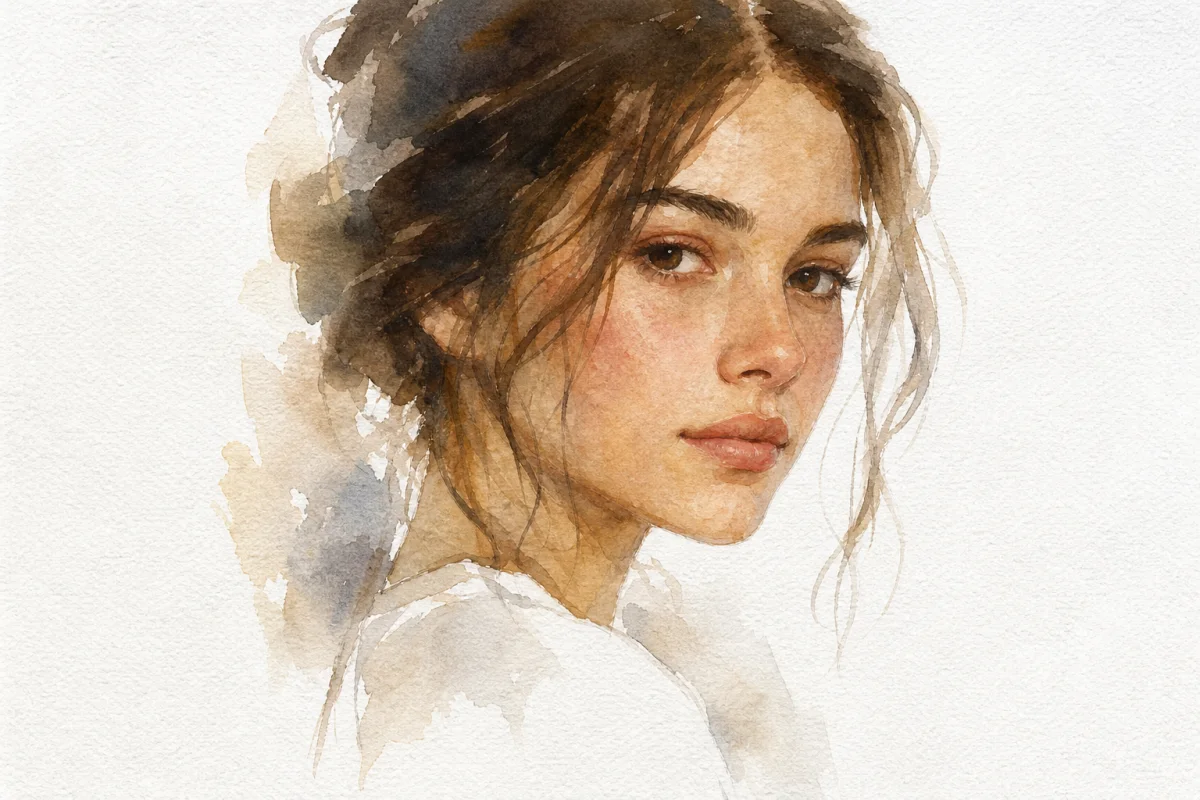 Beispiel für den Aquarell-Stil Porträt